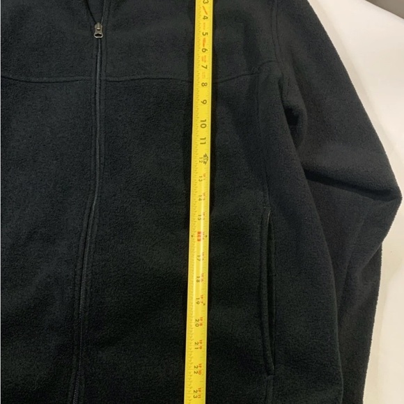 Bass Pro Black Fleece Jacket Waist Cord Locks Outer Inner Pockets Full Zip XL - Picture 10 of 10